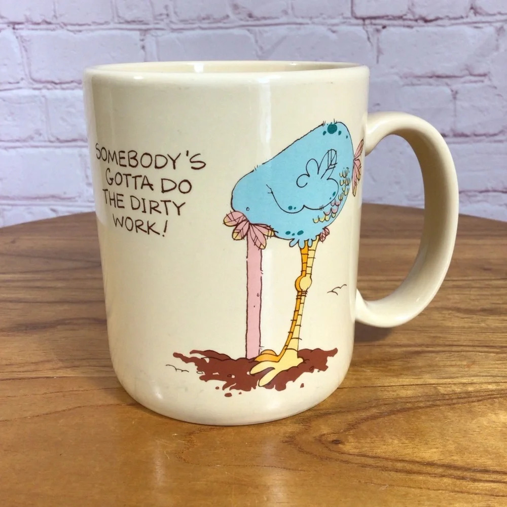 Vintage Hallmark Ostrich Ceramic Mug